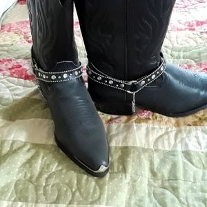 Ladies black cowboy boots